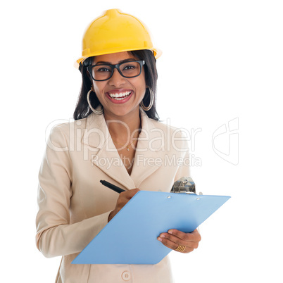 Indian female construction engineer