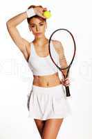 beautiful young tennis player