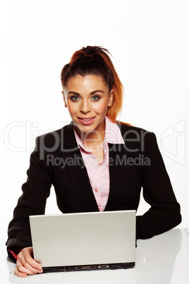 smiling attractive woman in the office