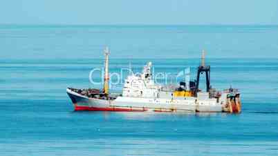 fishing ship at sea