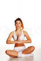 woman practising yoga