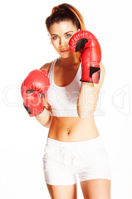 beautiful female boxer