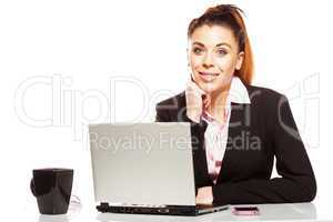 smiling attractive businesswoman