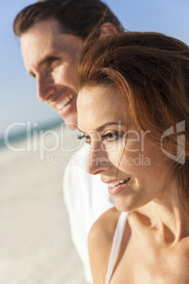 Middle Aged Man Woman Couple At Beach