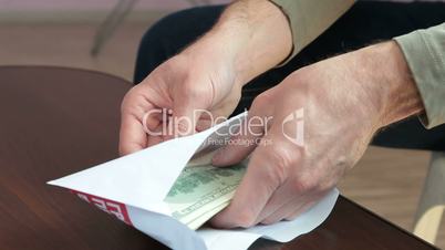 Cash Money In Envelope