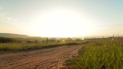 Morning rural landscape at sunrise