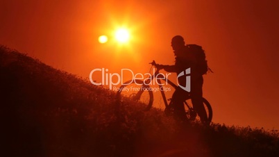 Mountain Biking At Sunset