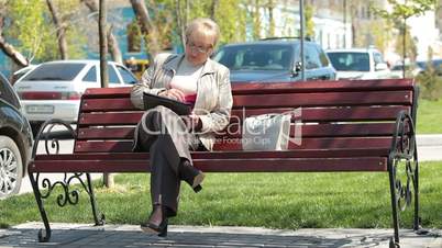 Senior Woman Using Digital Tablet