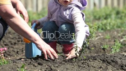 Grandma and Granddaughter on Smallholder Farm