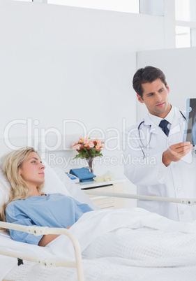 Doctor showing xray