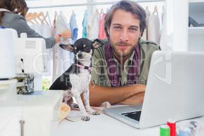 Chihuahua and fashion designer