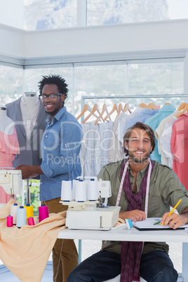 Fashion designers working in a creative office