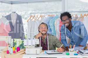 Fashion designers working together in a creative office