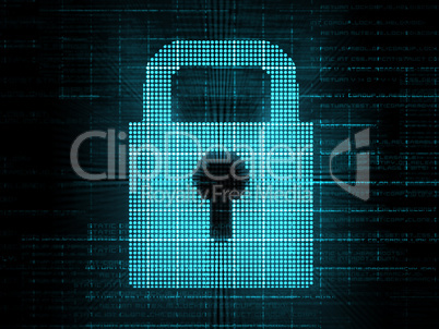 Blue digital lock