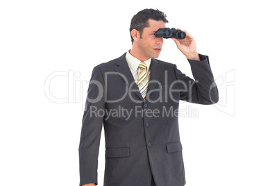 Businessman with binoculars