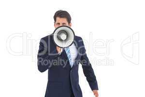 Businessman with megaphone