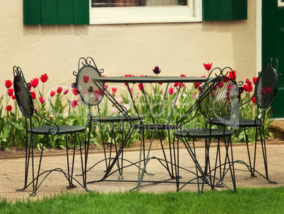 Iron Garden Table And  Chairs