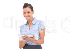 Stylish businesswoman with digital tablet