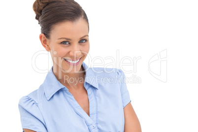 Smiling businesswoman looking at the camera