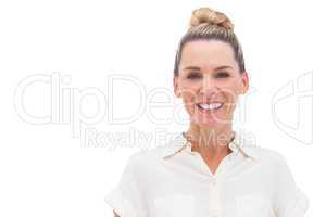 Stylish businesswoman smiling