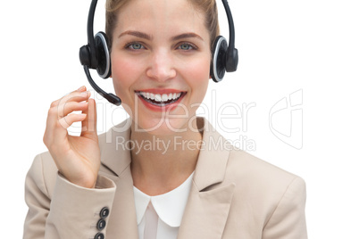 Friendly call center agent