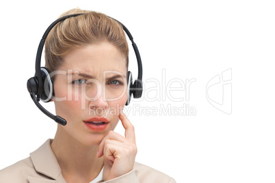 Confused call center agent