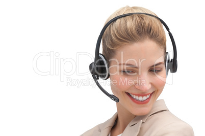 Cheerful customer service agent