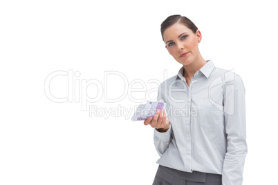 Businesswoman with money in her hand