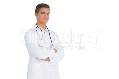 Happy doctor with hands in pocket Happy doctor with hands in pocket