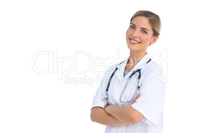 Smiling nurse with stethoscope