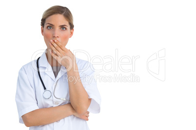 Astonished nurse