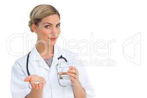 Nurse giving antibiotics