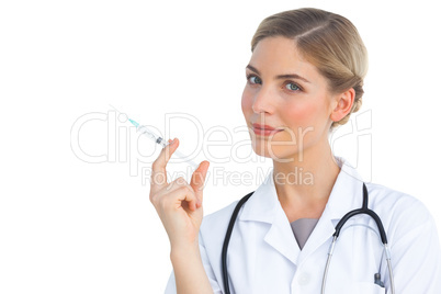 Nurse holding syringe