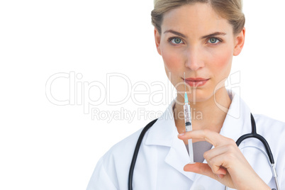 Nurse preparing injection