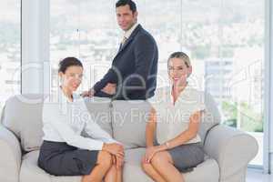 Business people sitting on the couch