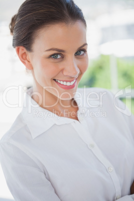 Beautiful businesswoman in the workplace