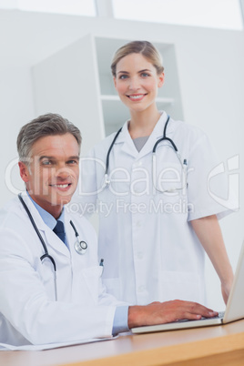 Medical team in the office at desk