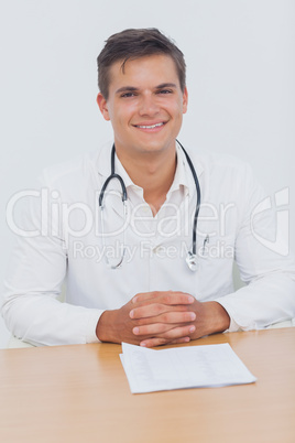 Portrait of a cheerful young doctor