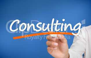 Woman writing consulting