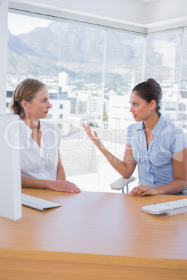 Businesswomen arguing in the office