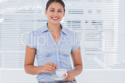 Cheerful businesswoman smiling