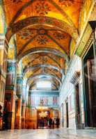 interior of hagia sophia in istanbul, turkey