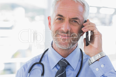 Doctor speaking on the phone