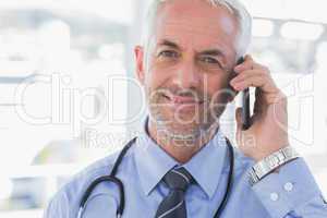 Doctor speaking on the phone