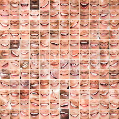 Collage of bright smiles