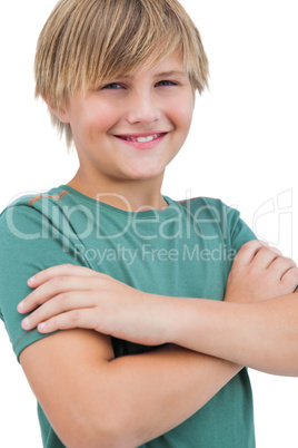 Blonde child smiling