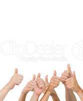 Hands giving thumbs up
