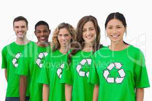 Cheerful group of environmental activists