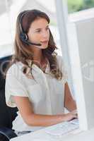 Businesswoman wearing a headset