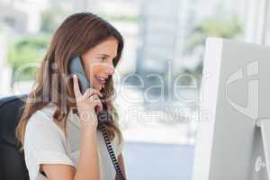 Businesswoman having a phone conversation